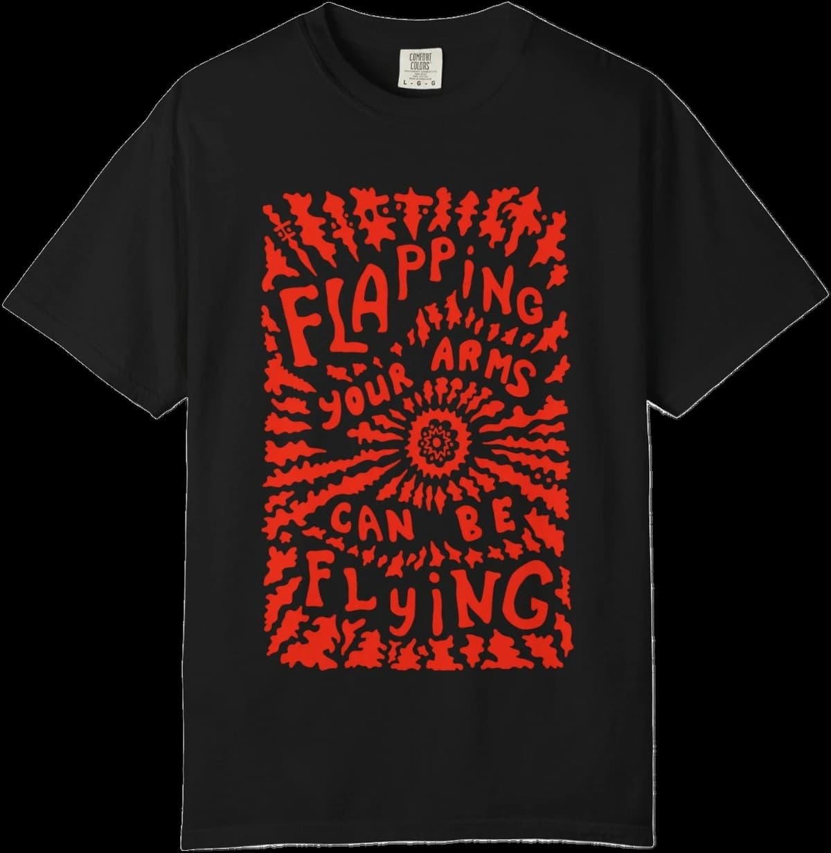Flapping Your Arms Can Be Flying – shirt in Black