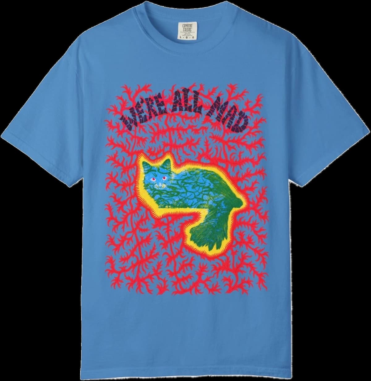 We're All Mad – shirt in Flo Blue